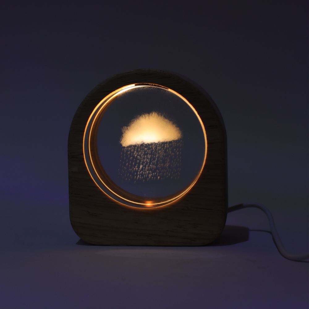 Wood Base Light Decor