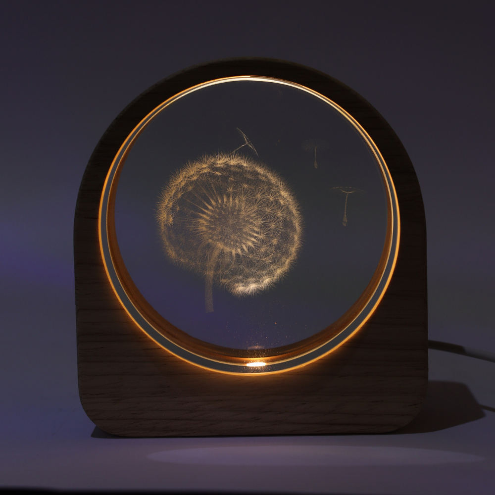 Wood Base Light Decor