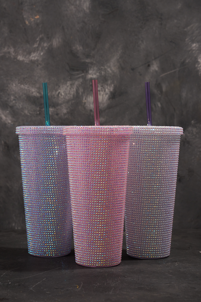 Coffee Travel Mug Crystal Stones