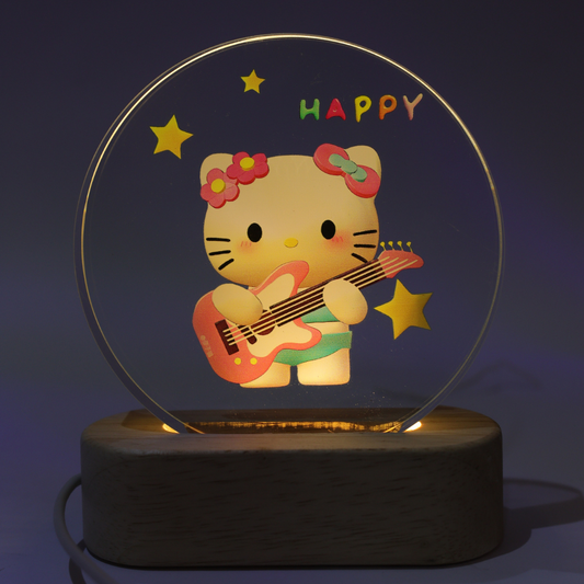 Wood Base Light Decor