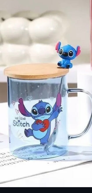 Stitch glass mug