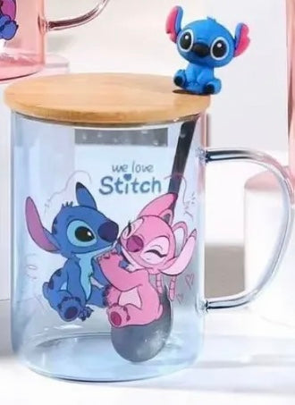 Stitch glass mug
