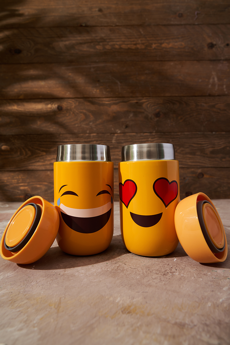 Smiley Face/Emoji Mini Vacuum Flask Stainless Steel