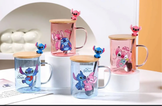Stitch glass mug