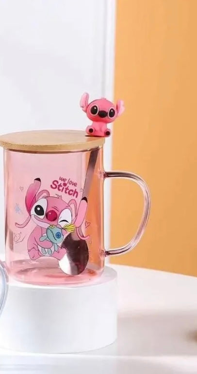 Stitch glass mug